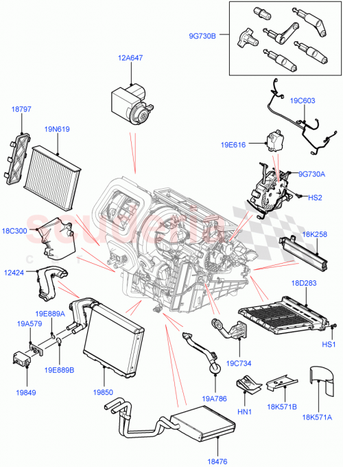 Part Diagram for Land Rover LR134581