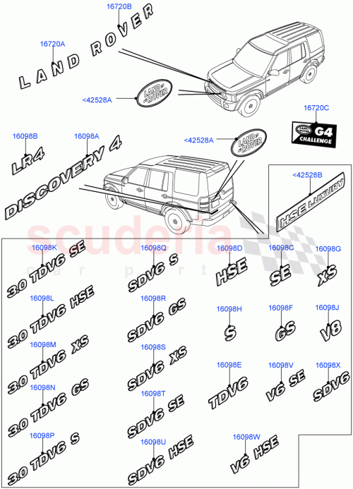 Part Diagram for Land Rover DAM500530LQV