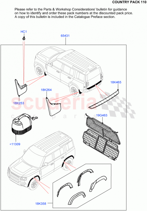 Part Diagram for Land Rover VPLE110CTY01