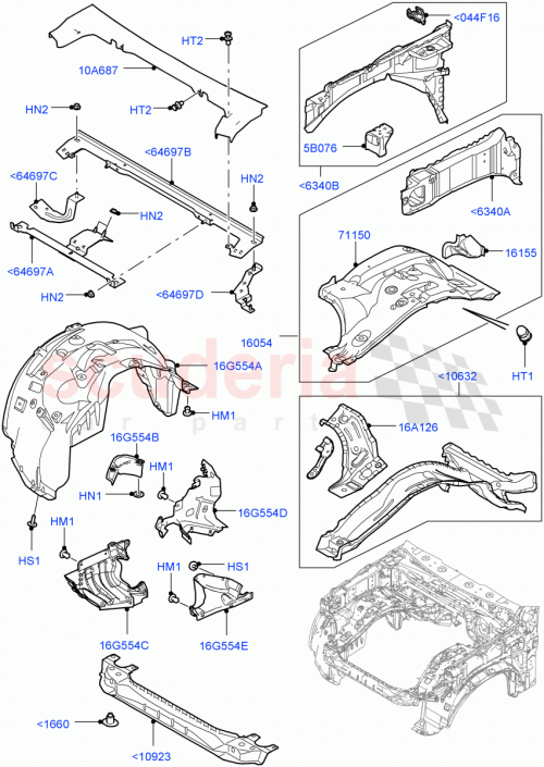 Part Diagram for Land Rover LR016844