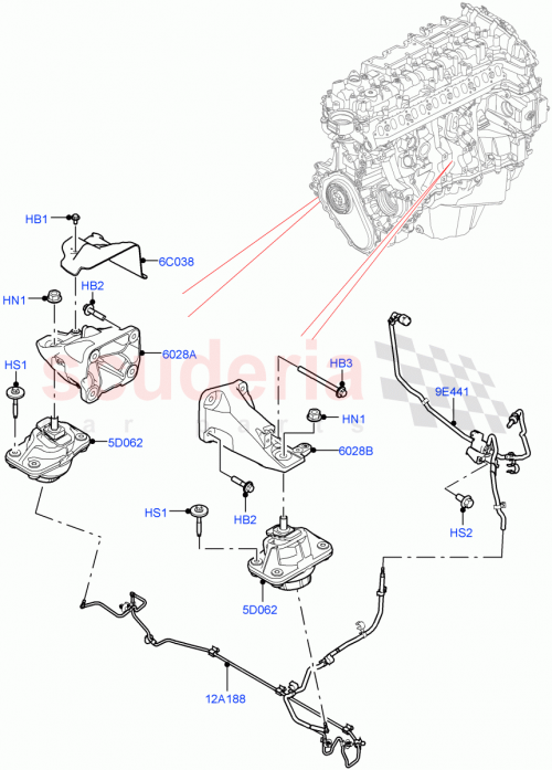 Part Diagram for Land Rover LR145260