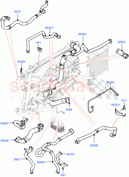 Part Diagram for Land Rover LR091523