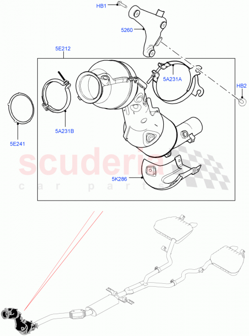 Part Diagram for Land Rover LR105412