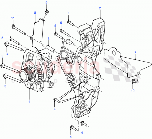 Part Diagram for Land Rover FB108206