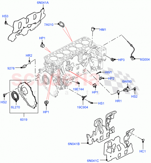 Part Diagram for Land Rover LR163109