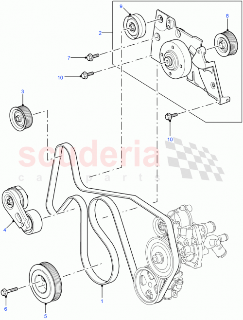 Part Diagram for Land Rover PQS500520
