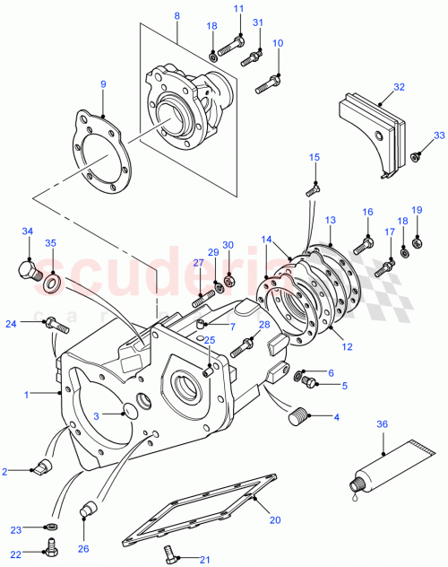 Part Diagram for Land Rover UYR500030