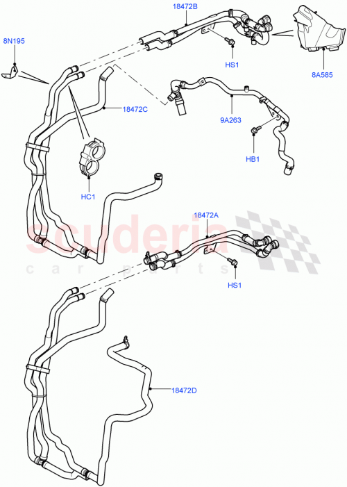Part Diagram for Land Rover LR013829