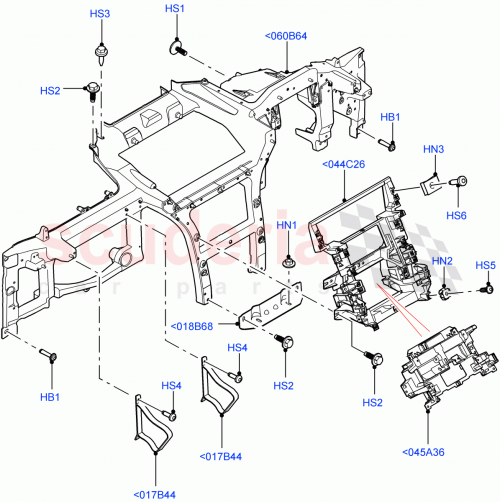 Part Diagram for Land Rover LR104046