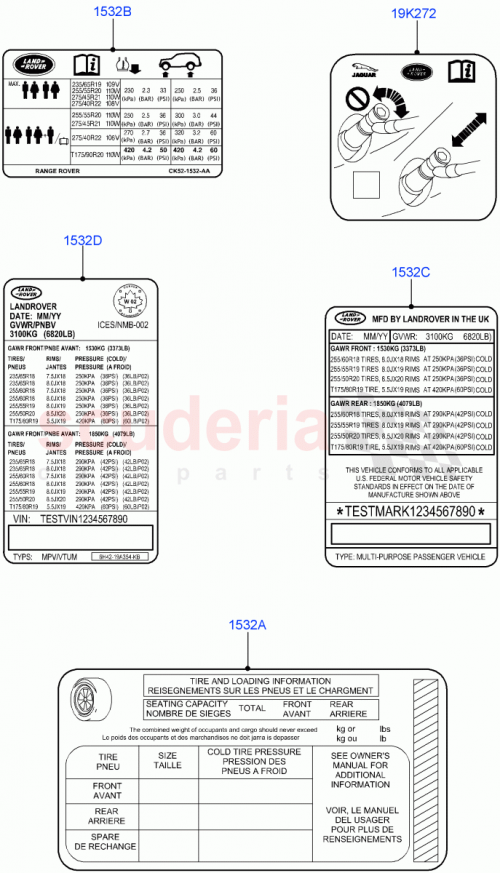 Part Diagram for Land Rover LR108780