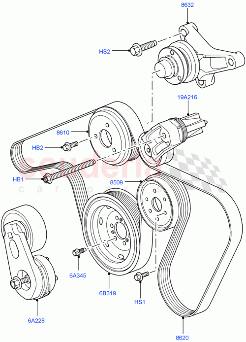 Part Diagram for Land Rover LR003513