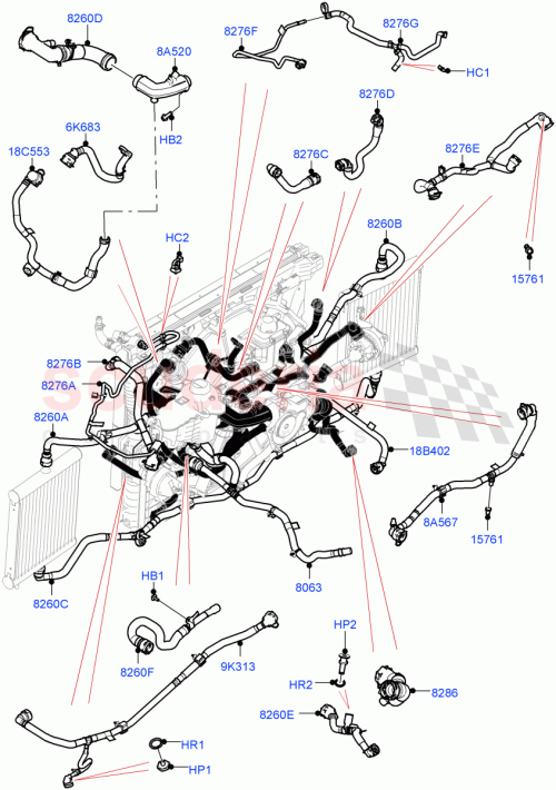 Part Diagram for Land Rover LR174584