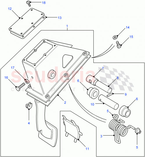 Part Diagram for Land Rover CLP3180