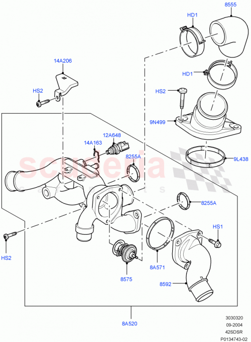 Part Diagram for Land Rover LR005765
