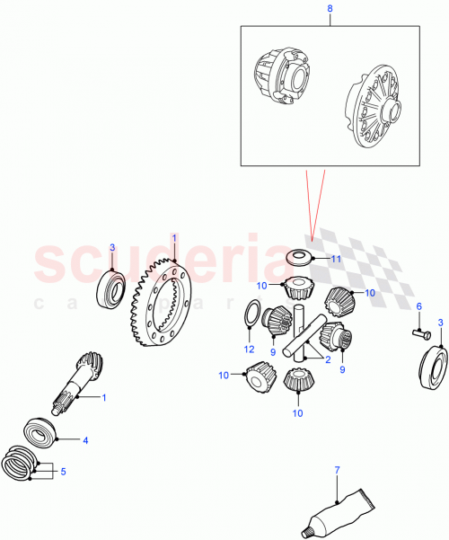 Part Diagram for Land Rover TCB000100