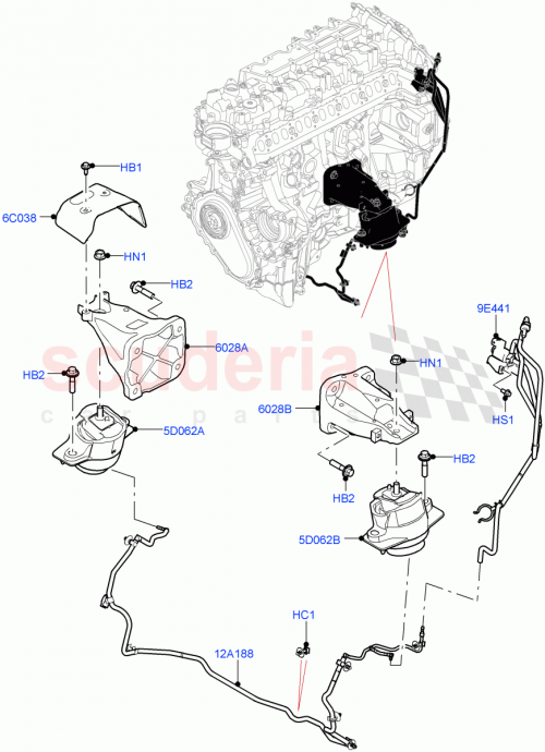 Part Diagram for Land Rover LR143111
