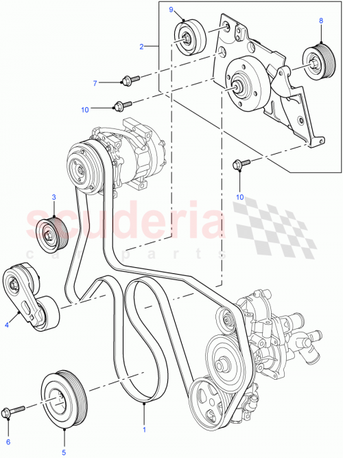 Part Diagram for Land Rover PQS500600
