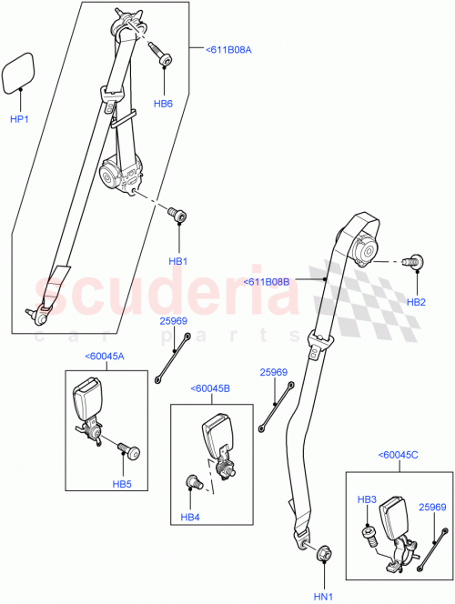 Part Diagram for Land Rover EVG500020