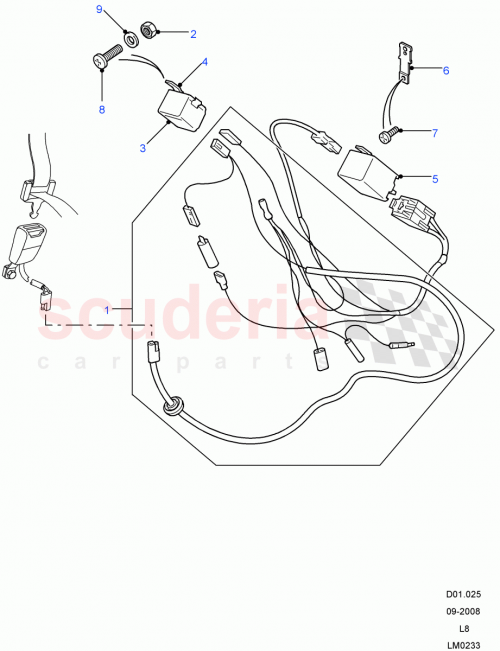 Part Diagram for Land Rover SE105121L