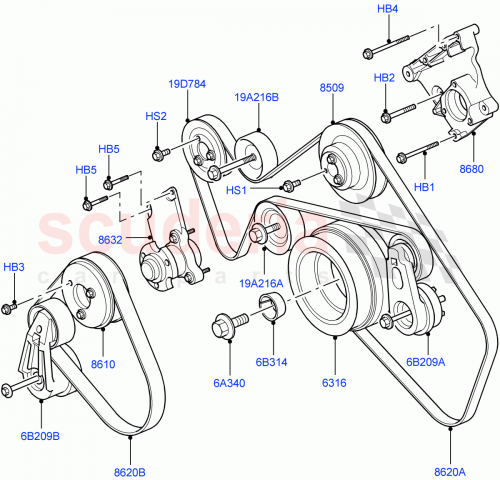 Part Diagram for Land Rover FB106157