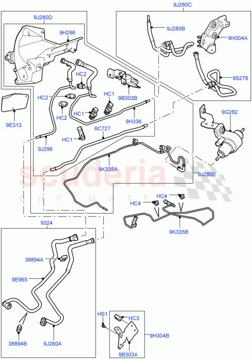 Part Diagram for Land Rover WJU500410