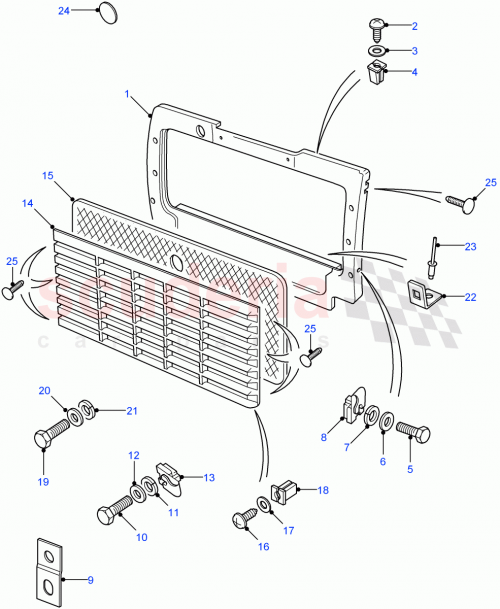 Part Diagram for Land Rover MWC9832PMA