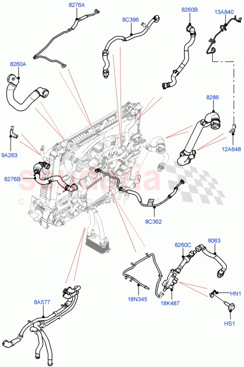 Part Diagram for Land Rover LR154596