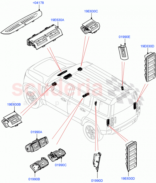 Part Diagram for Land Rover LR142174