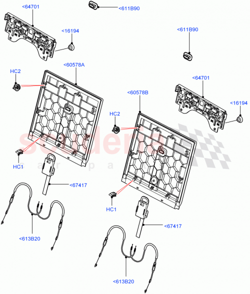 Part Diagram for Land Rover LR065814