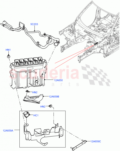 Part Diagram for Land Rover LR121389