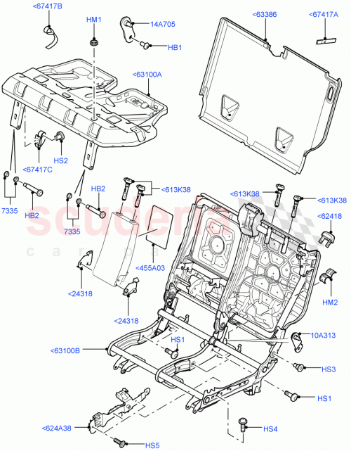 Part Diagram for Land Rover HXE500050NUG