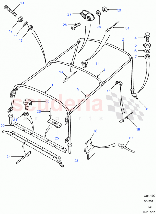 Part Diagram for Land Rover MUC1082
