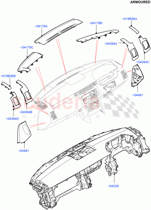 Part Diagram for Land Rover LR108904