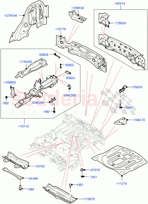 Part Diagram for Land Rover LR128922