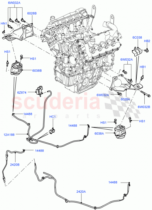 Part Diagram for Land Rover 1418998