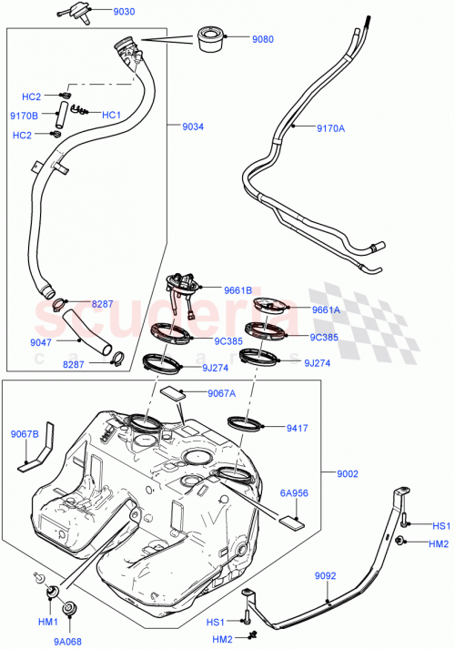 Part Diagram for Land Rover WMK000010