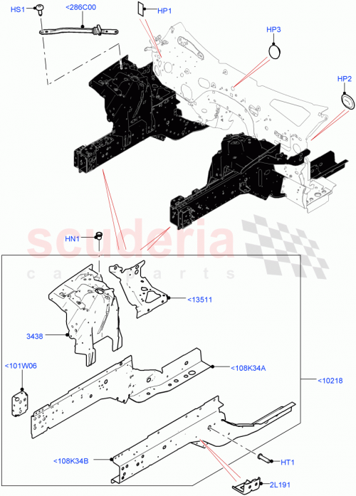 Part Diagram for Land Rover LR091555