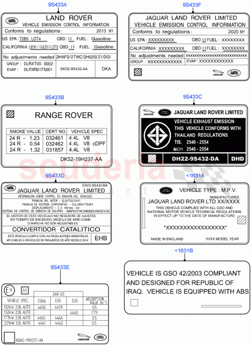 Part Diagram for Land Rover LR125214