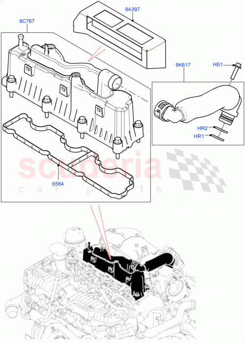 Part Diagram for Land Rover LR105593