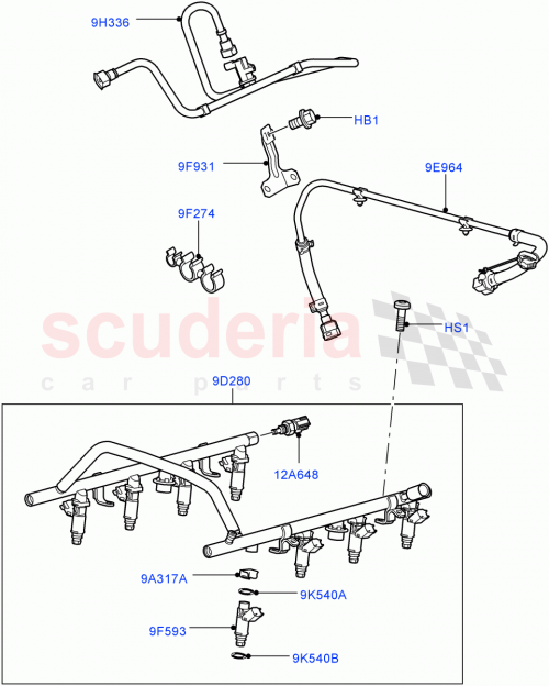 Part Diagram for Land Rover MLH500023