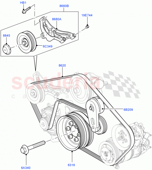 Part Diagram for Land Rover LR010689