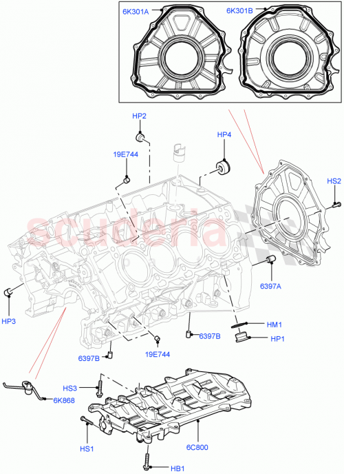 Part Diagram for Land Rover LR011219
