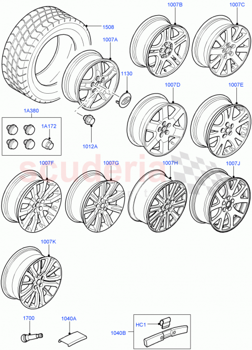Part Diagram for Land Rover RRG500050