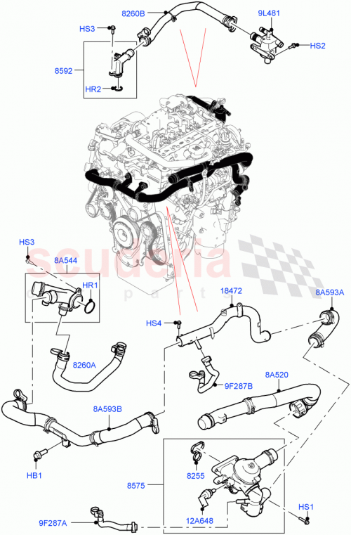 Part Diagram for Land Rover LR141024