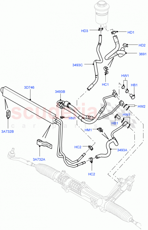 Part Diagram for Land Rover RYH000110