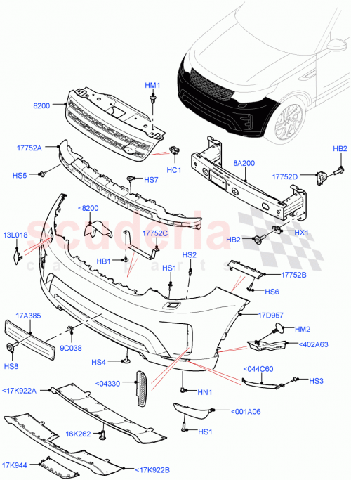 Part Diagram for Land Rover LR154944