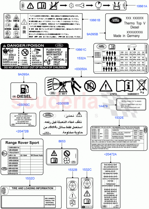 Part Diagram for Land Rover RRP500080