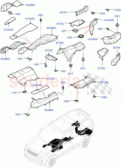 Part Diagram for Land Rover LR142292
