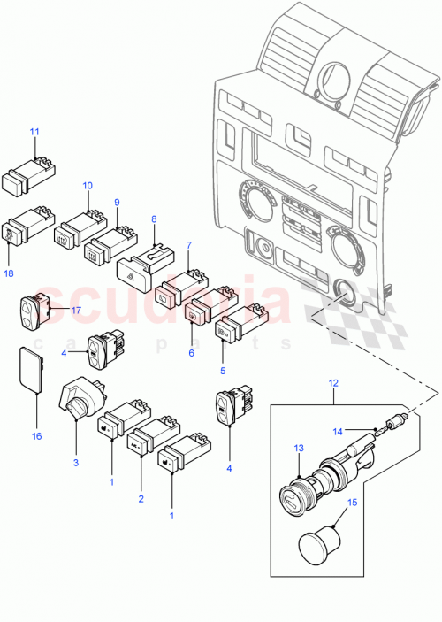 Part Diagram for Land Rover YUG000180LNF