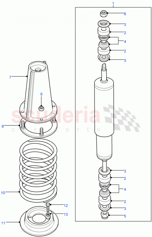 Part Diagram for Land Rover RYH501080